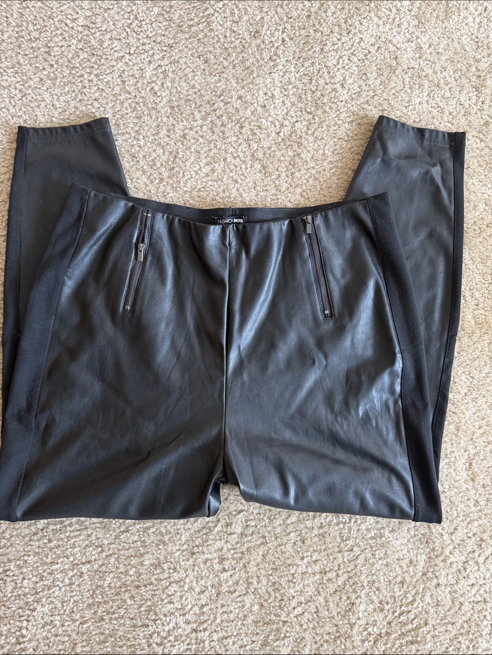 Fashion Nova Black Faux Leather Leggings